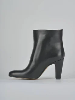 Stivaletti tacco 8cm pelle nero