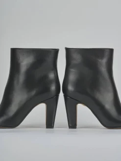 Stivaletti tacco 8cm pelle nero