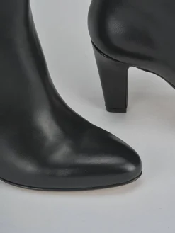 Stivaletti tacco 8cm pelle nero