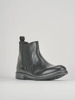 Stivaletti tacco 1cm pelle nero