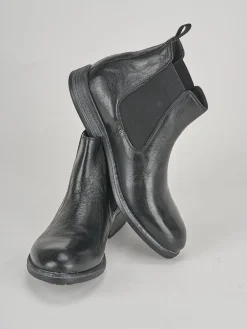 Stivaletti tacco 1cm pelle nero