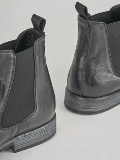 Stivaletti tacco 1cm pelle nero