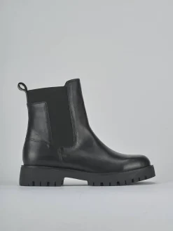 Stivaletti tacco 1cm pelle nero