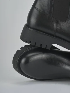 Stivaletti tacco 1cm pelle nero