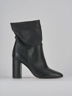 Stivaletti tacco 8cm pelle nero