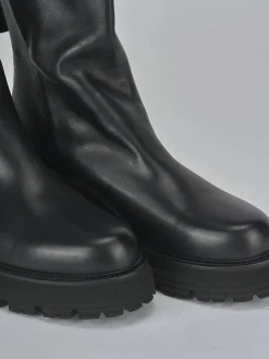 Stivaletti tacco 3cm pelle nero