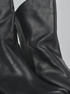 Stivaletti tacco 3cm pelle nero