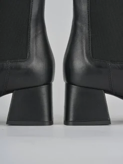 Stivaletti tacco 6cm pelle nero