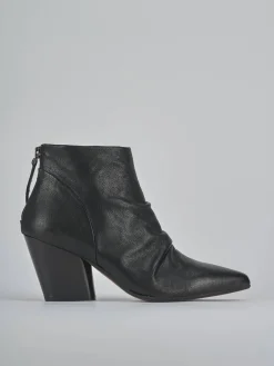 Stivaletti tacco 7cm pelle nero