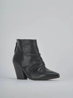 Stivaletti tacco 7cm pelle nero