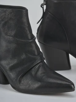 Stivaletti tacco 7cm pelle nero