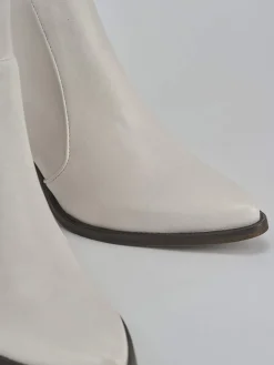 Stivaletti tacco 7cm pelle bianco