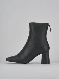 Stivaletti tacco 6cm pelle nero