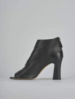 Stivaletti tacco 9cm pelle nero