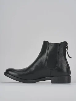 Stivaletti tacco 1cm pelle nero