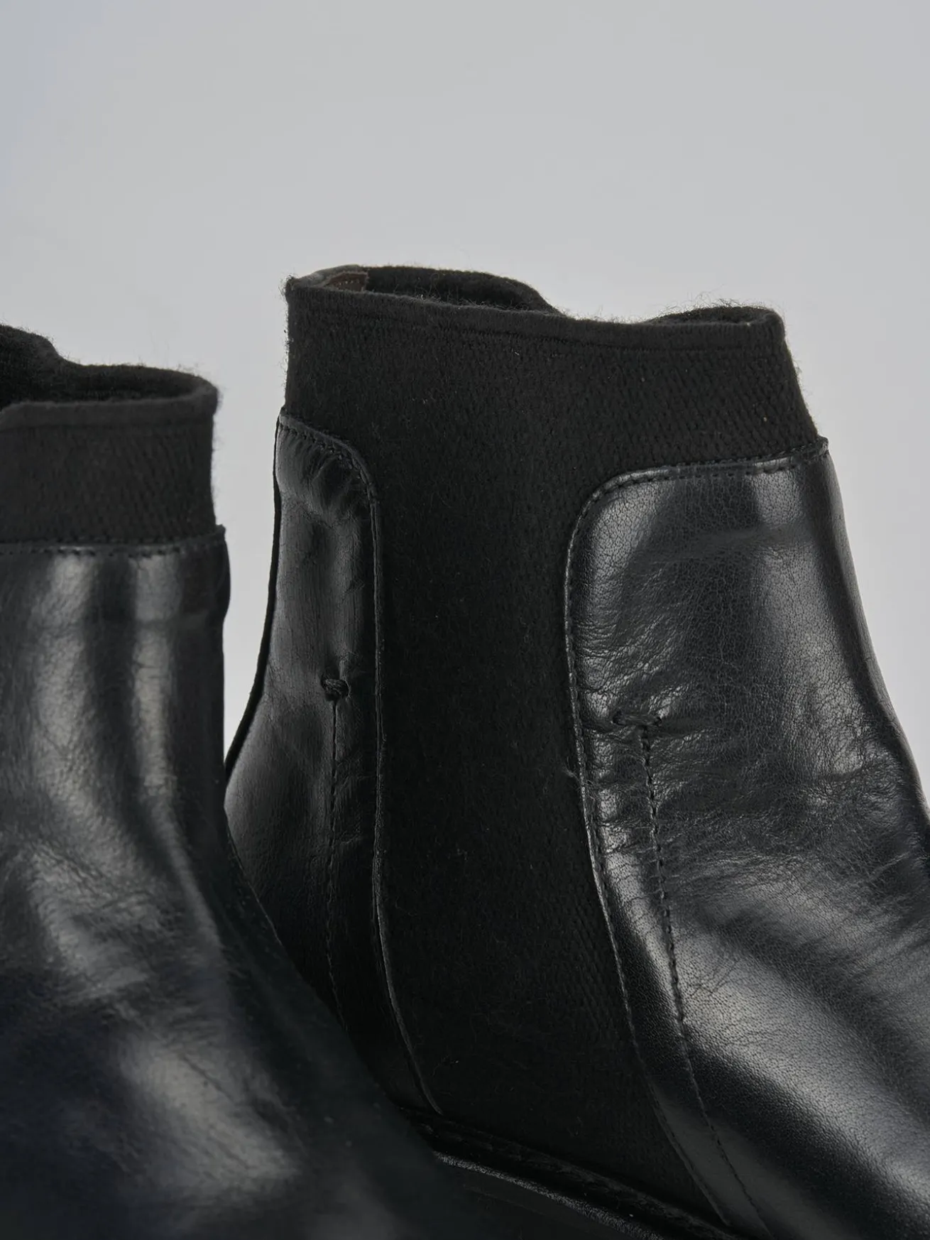 Stivaletti tacco 3cm pelle nero