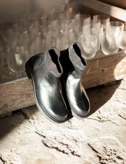 Stivaletti tacco 3cm pelle nero