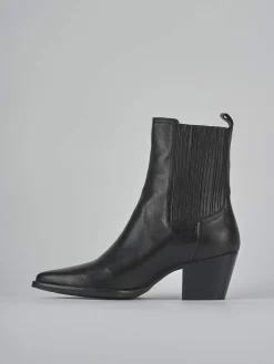 Stivaletti tacco 7cm pelle nero