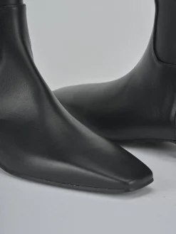 Stivaletti tacco 3cm pelle nero