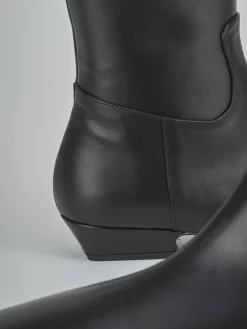 Stivaletti tacco 3cm pelle nero