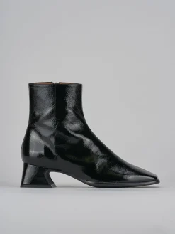 Stivaletti tacco 5cm pelle nero