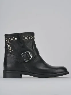 Stivaletti tacco 1cm pelle nero