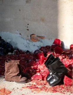 Stivaletti tacco 3cm pelle nero