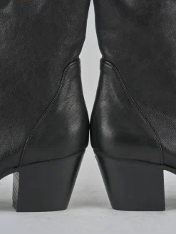 Stivaletti tacco 7cm pelle nero