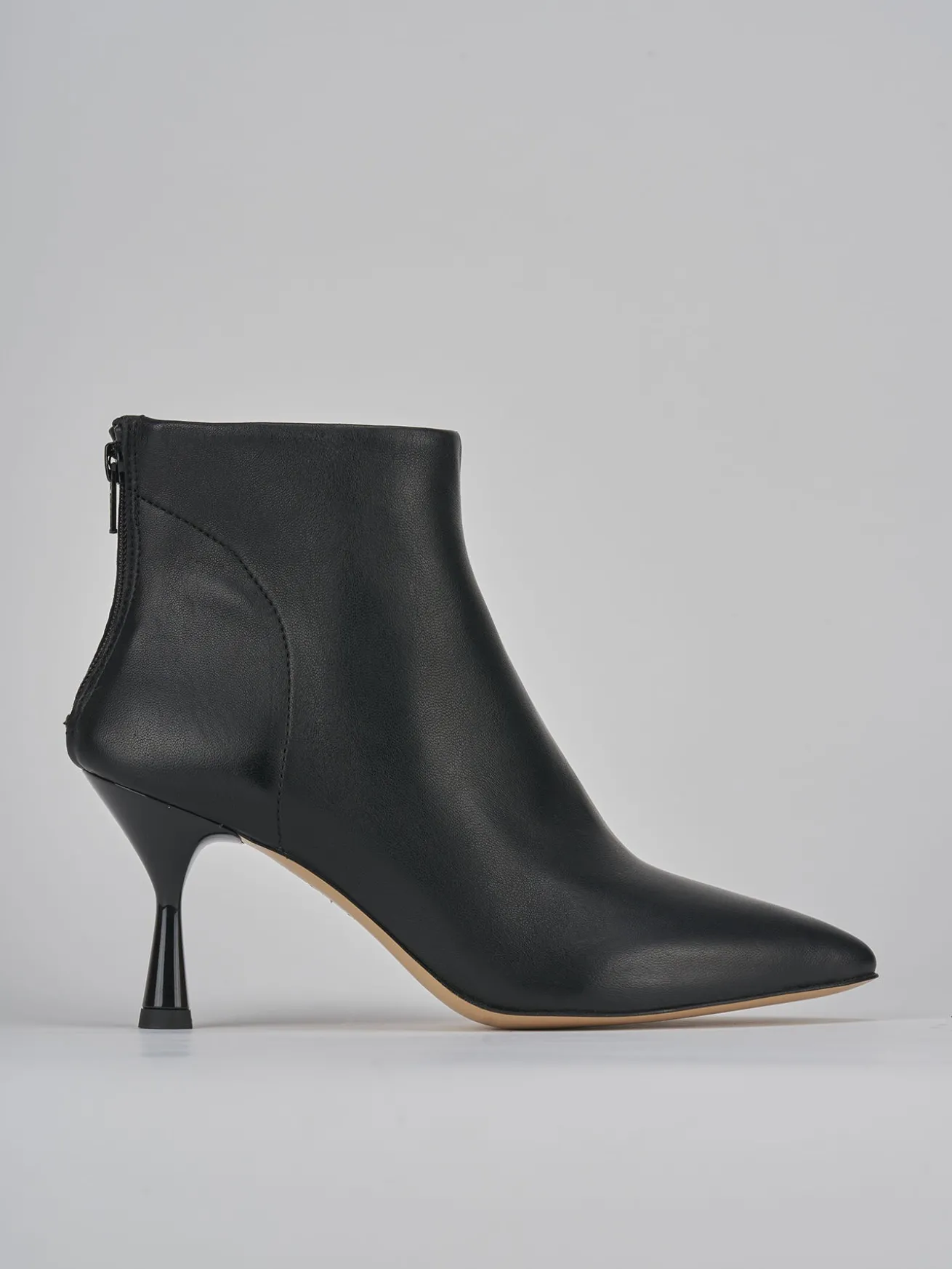 Stivaletti tacco 7cm pelle nero