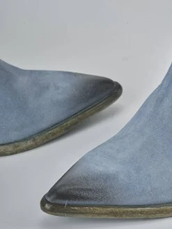 Stivaletti tacco 5cm pelle jeans