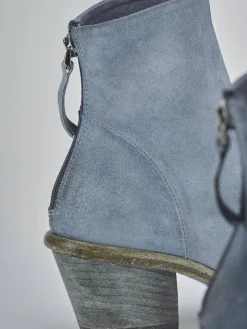 Stivaletti tacco 5cm pelle jeans