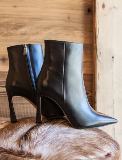 Stivaletti tacco 9cm pelle nero