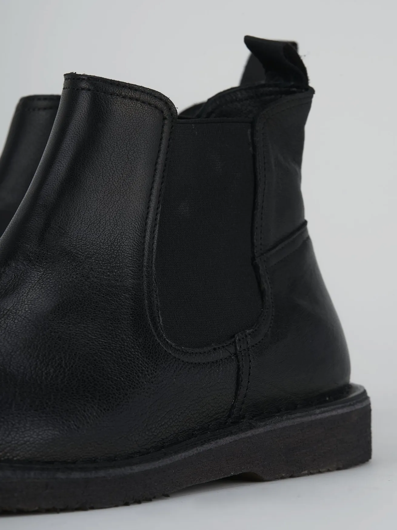 Stivaletti tacco 1cm pelle nero