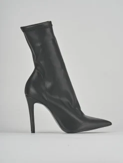 Stivaletti tacco 10cm pelle nero