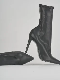 Stivaletti tacco 10cm pelle nero