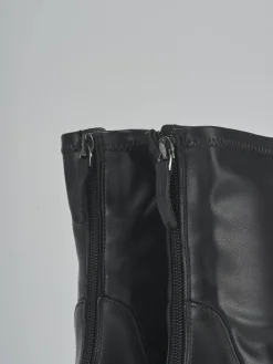 Stivaletti tacco 3cm pelle nero