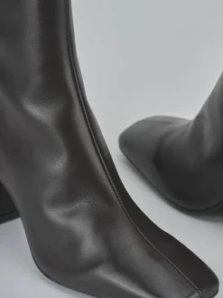 Stivaletti tacco 7cm pelle testa