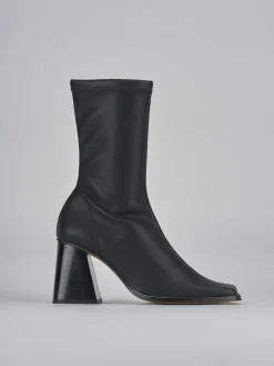 Stivaletti tacco 7cm pelle nero