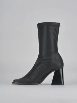 Stivaletti tacco 7cm pelle nero