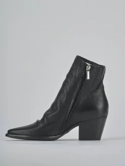 Stivaletti tacco 5cm pelle nero