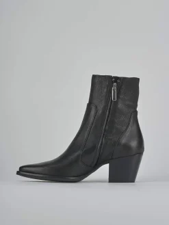 Stivaletti tacco 7cm pelle nero