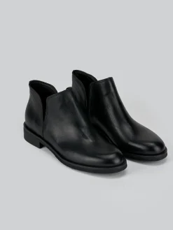 Stivaletti tacco 2cm pelle nero