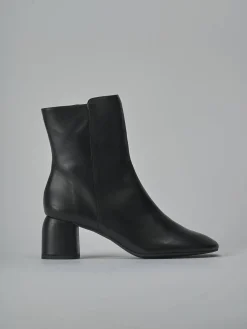 Stivaletti tacco 6cm pelle nero