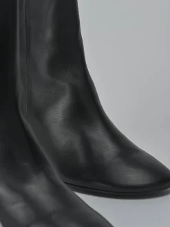 Stivaletti tacco 6cm pelle nero