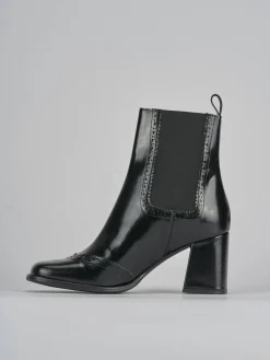 Stivaletti tacco 8cm pelle nero