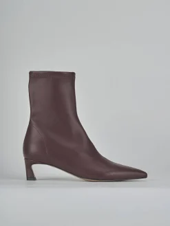 Stivaletti tacco 5cm pelle bordo'