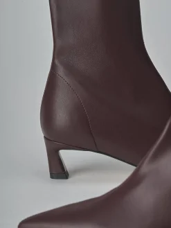 Stivaletti tacco 5cm pelle bordo'