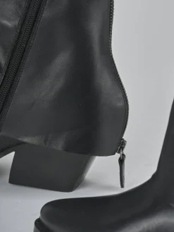 Stivaletti tacco 7cm pelle nero