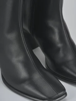 Stivaletti tacco 6cm pelle nero