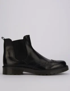 Stivaletti tacco 1cm pelle nero